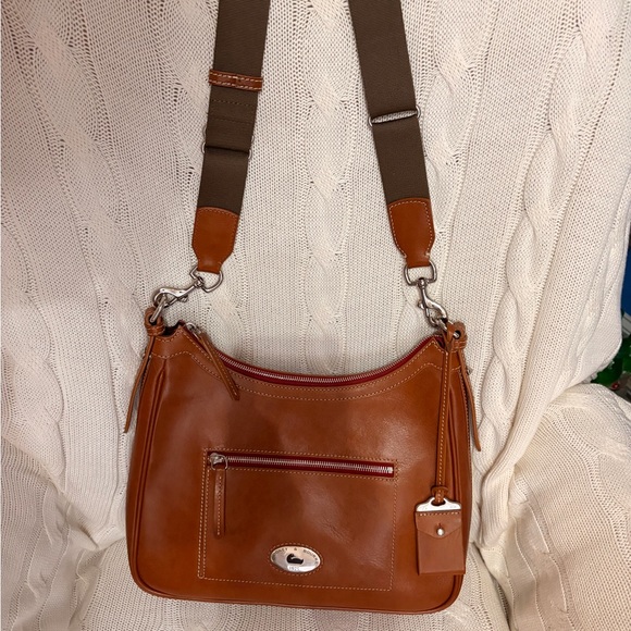 Dooney & Bourke Chestnut Toscana Florentine Leather Shoulder Bag - Picture 12 of 12
